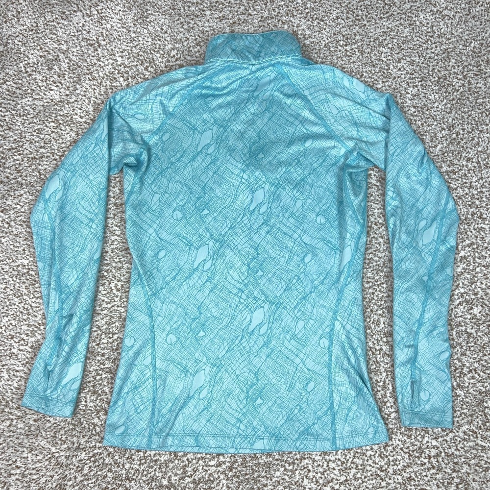 Nike Pullover Womens Medium Blue Pro Combat Dri-FIT 1/4 Zip Long Sleeve Top - Picture 6 of 9
